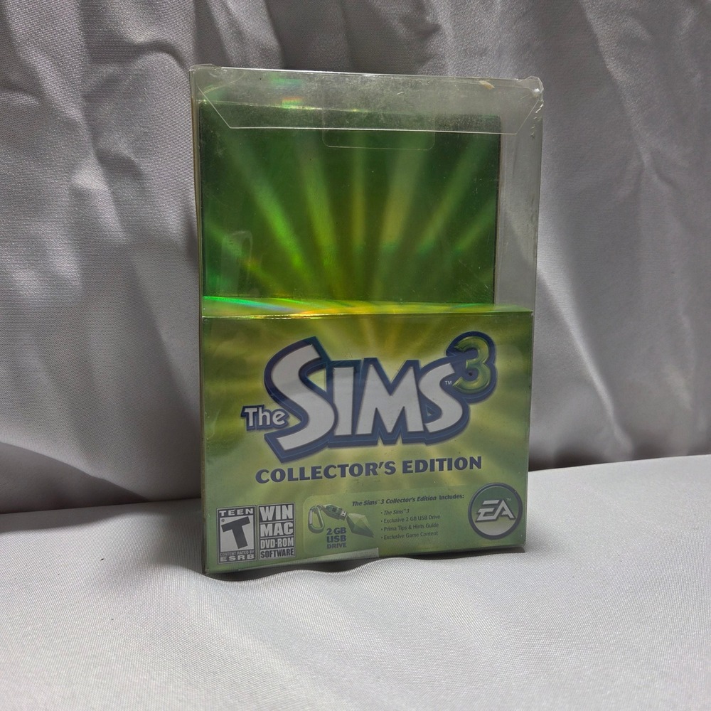 The Sims 3 Collector's Edition PC Mac 2009 EA Games Holographic Box Missing USB